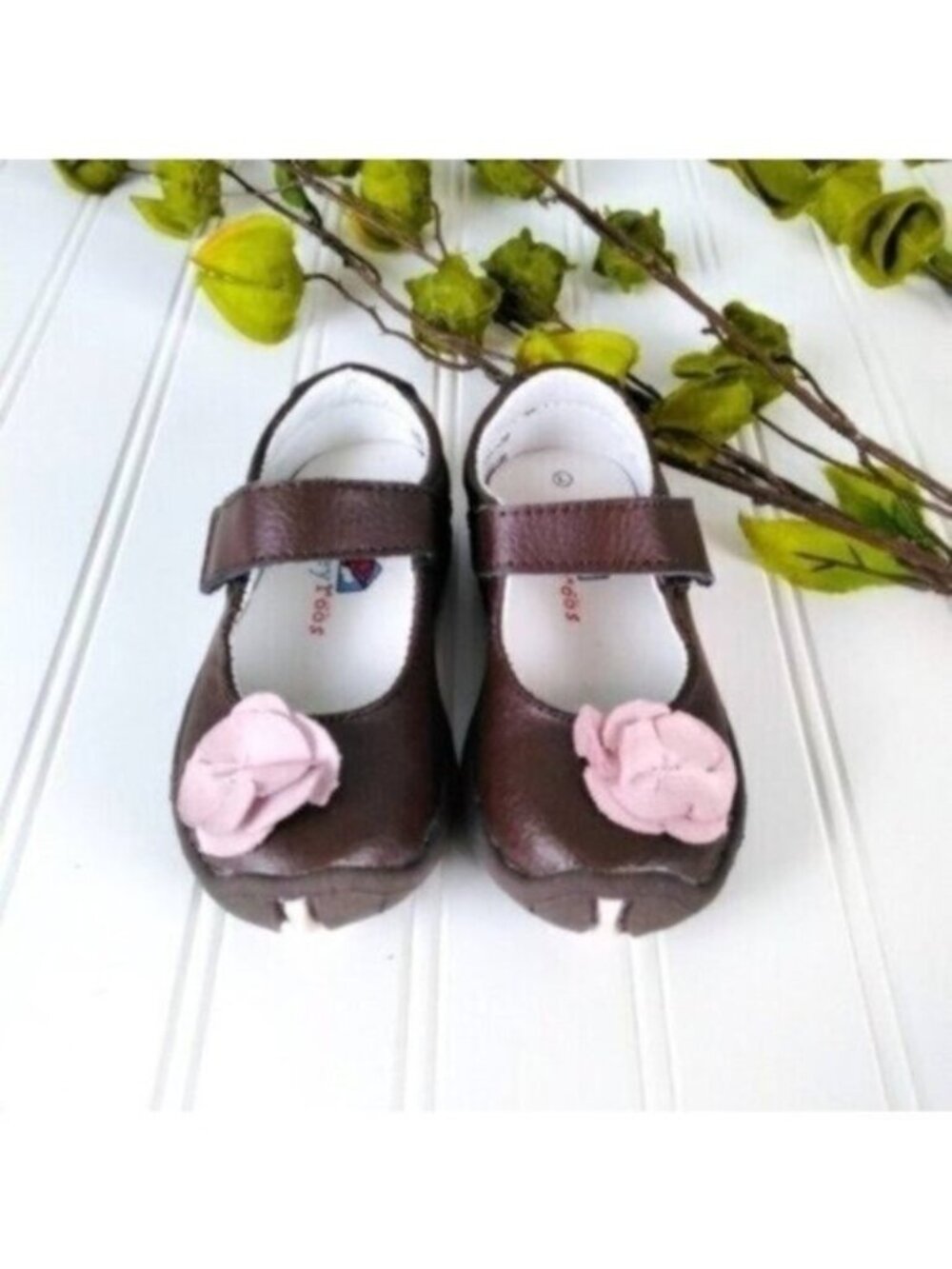 Riley Roos Fiona Mary Jane Leather Shoes Chestnut